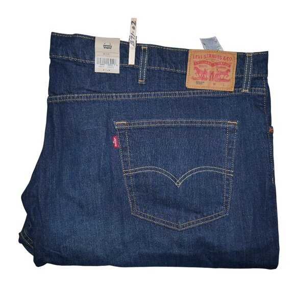 Levis 559 Men's Size 56x32 Jeans Relaxed Fit Straight Leg Dark Wash Denim NWT - Picture 9 of 10